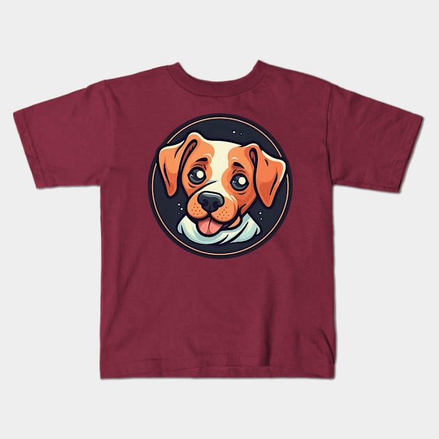 Jack Russell Terrier portrait dog illustration Kids T-Shirt by KOTYA